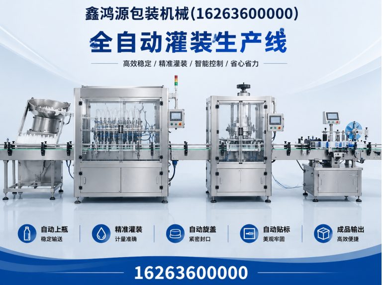 坊子区全自动灌装生产线展示图